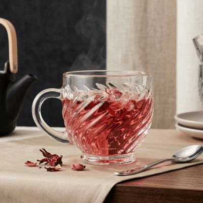 طقم مجات زجاجية مموجة بلينك ماكس (6 قطع).Blinkmax Wavy Glass Mug Set (6 Pieces).