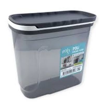 منظم حبوب وطعام بلاستيك بغطاء منزلق من فولي لايف (1.8 لتر): Foly Life Plastic Food & Cereal Container with Sliding Lid (1.8L)