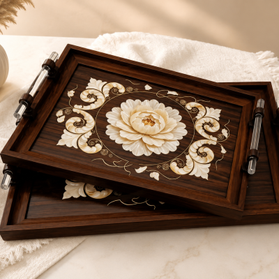 طقم صواني 2قطعه  2-piece tray set 
