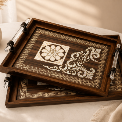 طقم صواني 2قطعه  2-piece tray set 