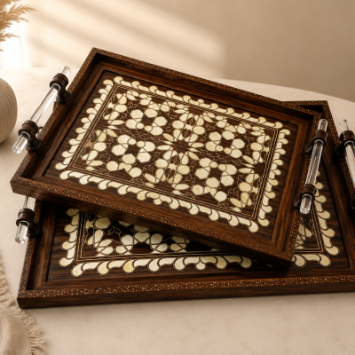 طقم صواني 2قطعه  2-piece tray set 
