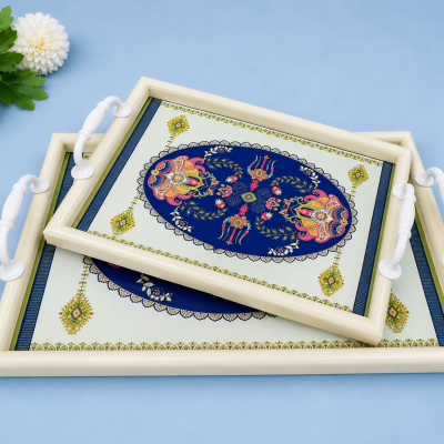 طقم صواني 2قطعه  2-piece tray set 