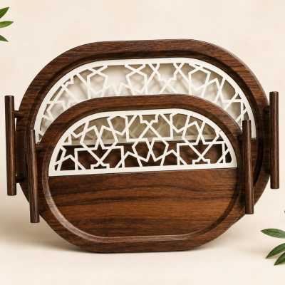 طقم صواني 2قطعه  2-piece tray set 