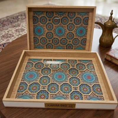طقم صواني 2قطعه  2-piece tray set 