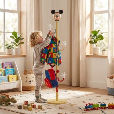 Mickey Mouse Standing Coat Hook / Mickey Mouse Kids' Coat Tree  |  علاقة معاطف / ملابس بتصميم شخصية ميكي ماوس للأطفال