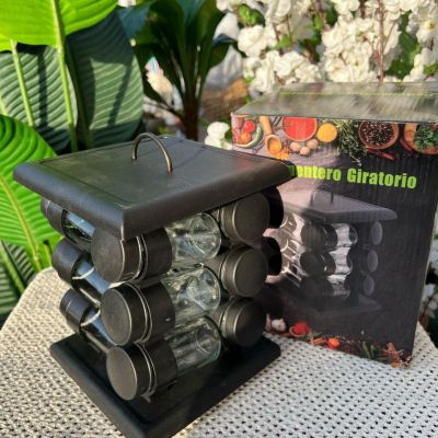 طقم توابل زجاج مكون من 12قطعه