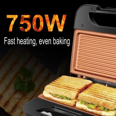 صانع سندوتشات سونفير، بقوة 750 وات، اسود وبرتقالي- SF-6079