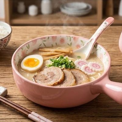 Porcelain plate with a handle, designed for easy serving and a 
