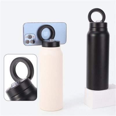  Stainless steel thermos flask, capacity 800 ml, with magnetic stand Black