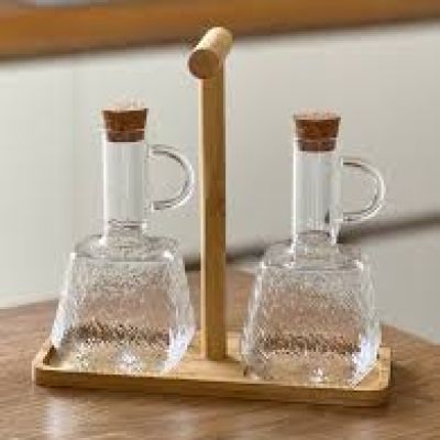 طقم خل و زيت +استاند خشب 