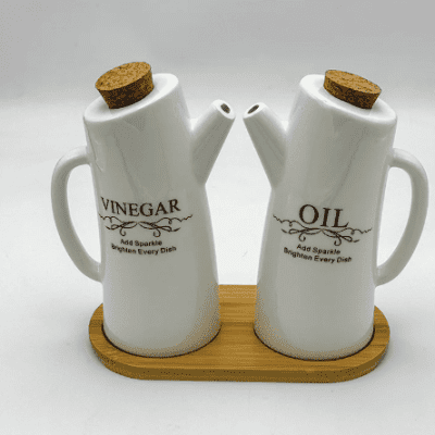 	طقم زيت وخل بورسلين