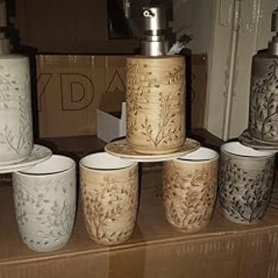 طقم حمّام 4 قطع  بورسلين 