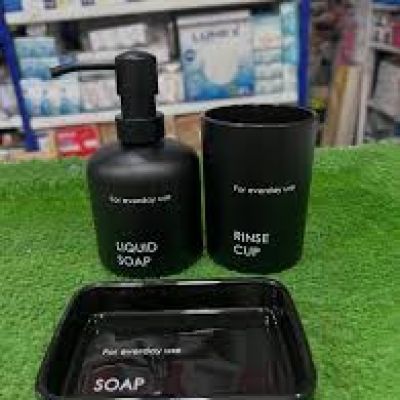 طقم حمام 3قطع زجاج