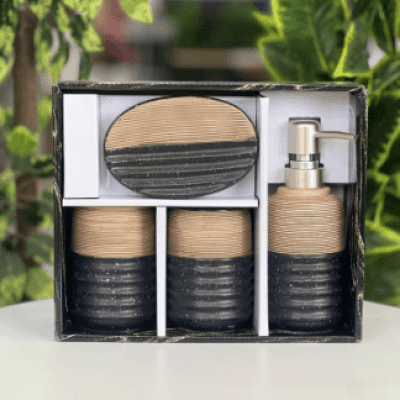 طقم حمام 4 قطع  بورسلين 