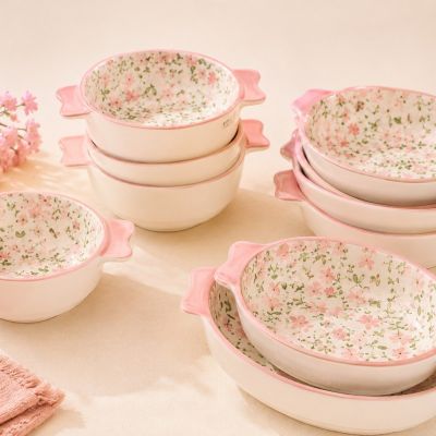 Floral Ceramic Bowl Set 