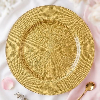 Elegant Gold Charger Plate.   