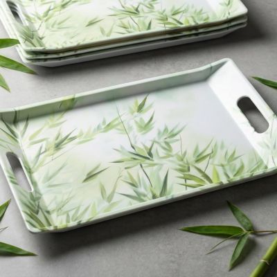  Botanical Bamboo Pattern Serving Tray​