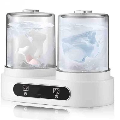 Mini Portable Washing Machine Double Tub for Underwear and Socks &ndash; One Button Operation &ndash; 1.5L x 2 &ndash; Portable Without Installation &ndash; Water and Electricity Saving