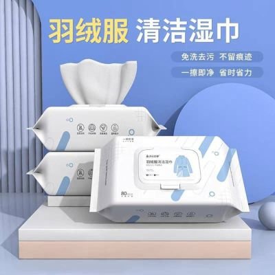     The product designed for cleaning and removing stains from down jackets without water. The wipes are marketed as a convenient, dry-cleaning alternative for maintaining the warmth and quality of winter outerwear.
