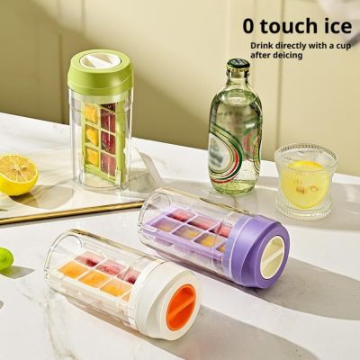 Ice Cube Bottle with Straw,2 in 1