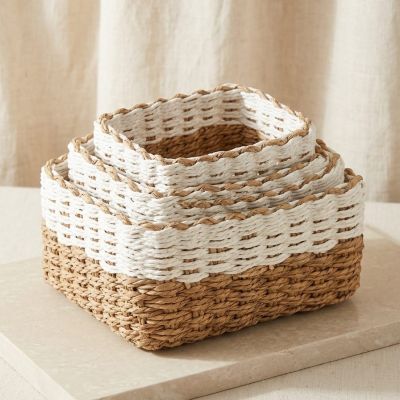 Organize in style. ✨ ​This set includes 3 versatile baskets to help you keep your space tidy and elegant