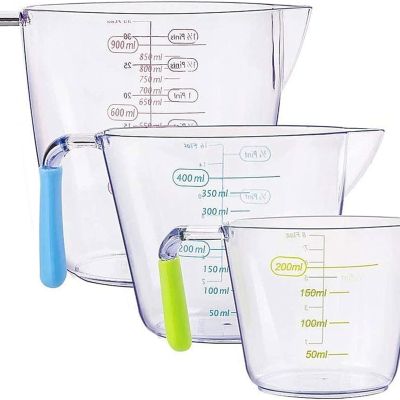 Portal Generic Measuring Jugs Set of 3, 200ml-400ml-900ml