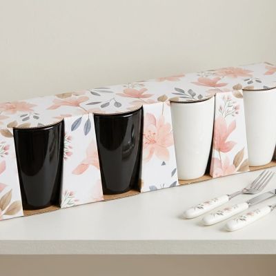 Classic elegance in every sip. Upgrade your coffee routine with this sophisticated set of four monochrome mugs. ✨