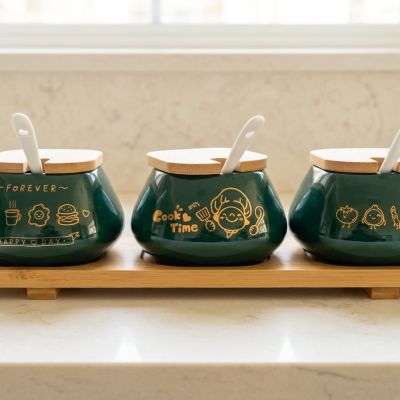 Bringing a little personality to your countertop. Who said seasoning jars couldn't be this cute?"