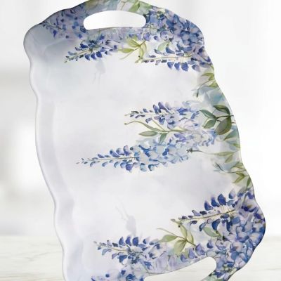 "Elevate your serving style with this elegant floral tray. Perfect for any occasion."