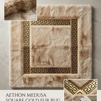 Cozy texture meets legendary style. This ultra-soft square plush rug brings a warm, golden glow and unmatched comfort to any corner of your home.