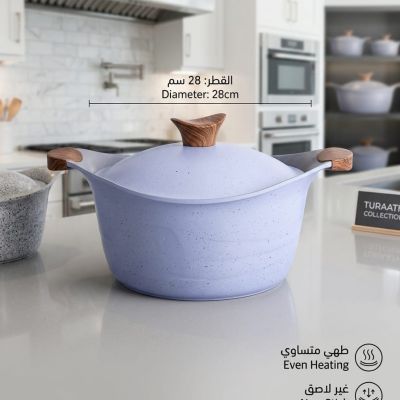 Even heating, effortless cleaning, timeless style. 🥘 Cooking your favorite meals just got a whole lot more enjoyable. Our 28cm granite pot ensures perfect results every time, all while looking stunning in your kitchen.