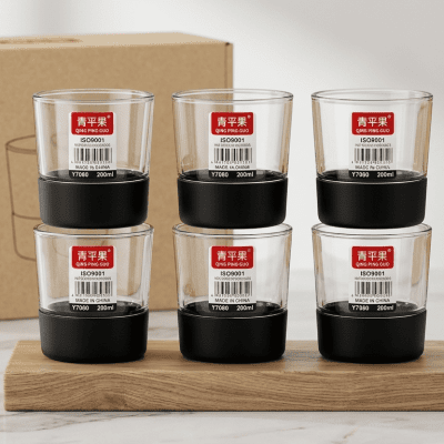 طقم أكواب زجاجية "تشينغ بينغ غو" (6 قطع)  & Qing Ping Guo Glass Cup Set (6 Pieces)